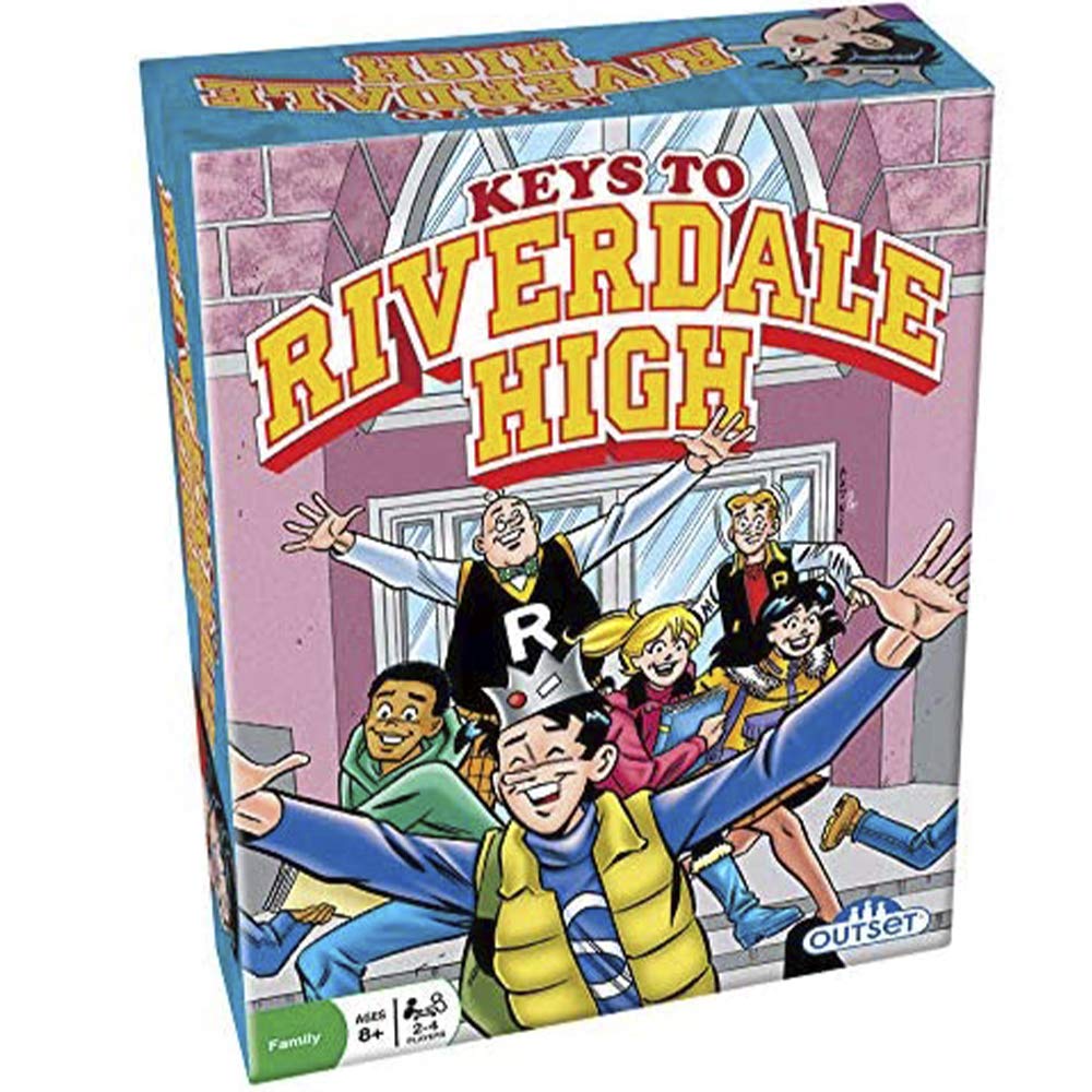 Keys to Riverdale High - Make Your Way Across and Out of School - Build-the-Board Card Game - 2 to 4 Players - Different Every time You Play - Fun for