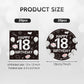 40Pcs 18th Birthday Decorations for Boys Girls,18th Birthday Plates and Napkins Black and White Disposable Party Tableware Set for Time To Adult 18