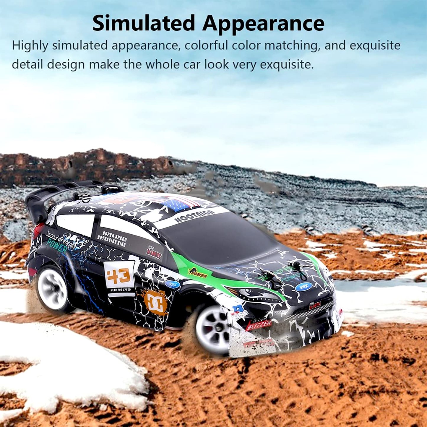 LEOSO WLtoys K989 1/28 4WD Mini RC Drift Car with 3 Batteries
