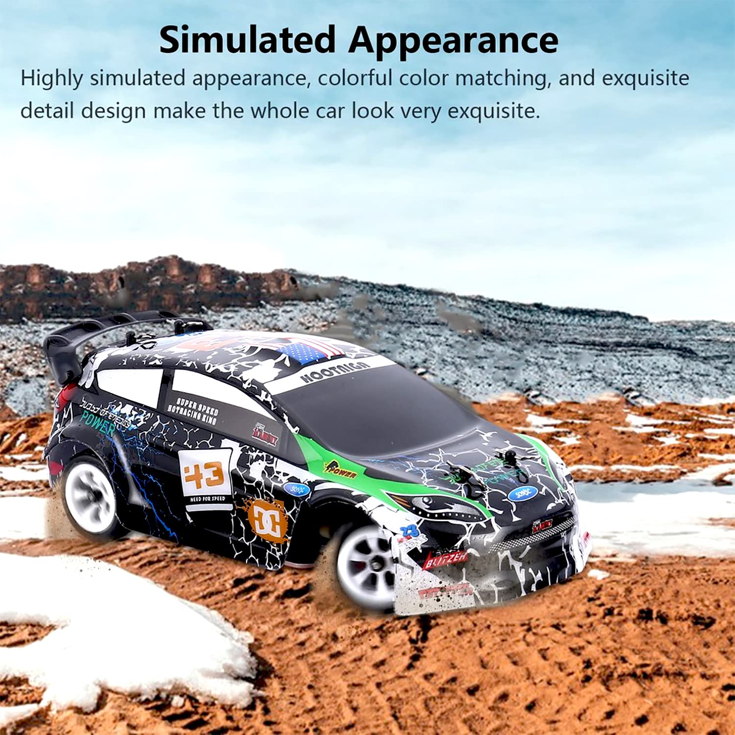 LEOSO WLtoys K989 1/28 4WD Mini RC Drift Car with 3 Batteries
