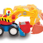 WOW Toys Dexter The Digger - Friction Powered Excavator Truck with Driver Figure & Moving Scoop | No Batteries, Durable Toddler Construction Toy
