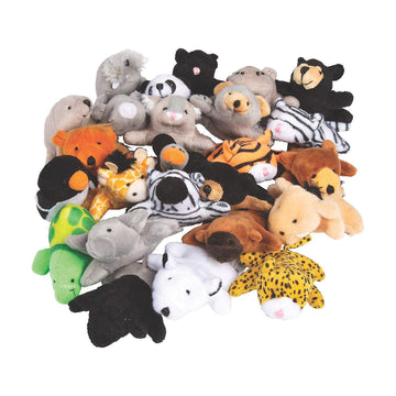 Fun Express Mini Zoo Stuffed Animal Assortment | 50 Count | Christmas Favors Giveaways Rewards Gifts Kid's Birthday VBS 2026 Vacation Bible School