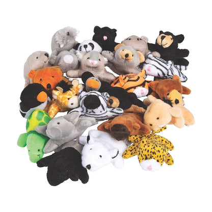 Fun Express Mini Zoo Stuffed Animal Assortment | 50 Count | Christmas Favors Giveaways Rewards Gifts Kid's Birthday VBS 2026 Vacation Bible School
