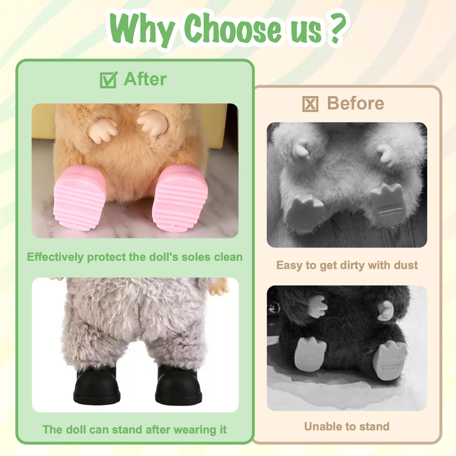 10 Pairs 17cm Doll Shoes - Plastic Mini Shoes for 6.69 Inch Dolls for Collectors & Playtime - Lightweight & Durable