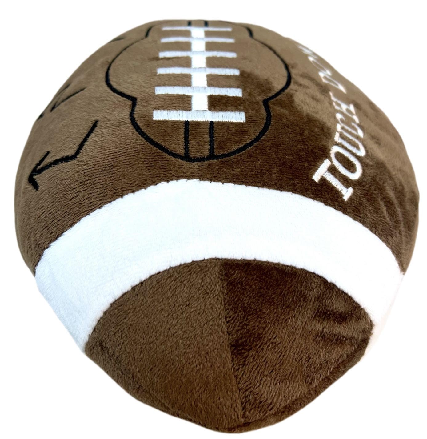 GiftExpress 2 Pack Football Plush Pillows - 12" Soft Fluffy Cotton Stuffed Football Shaped Throw Cushion Decor - Cuddly Game Day Sports Gifts for Kids