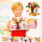 25 Pack Tree of Thanksful Make Your Own Thanksgiving Tree Hanging Ornament Fall Thanksgiving Craft Kit for Kids Leaves Sticker Thankful Art Project