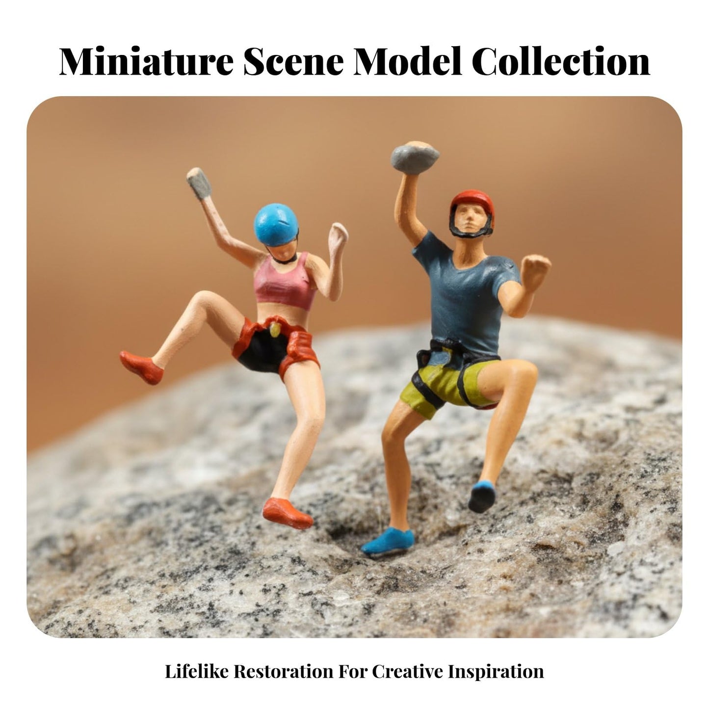 Resin 1:87 Miniature People Figurines, Painter Figurines Tiny People Desktop Decor for Layout Accessories Table Scene Micro Landscape, Green