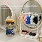 Satakara Doll Clothes Hanger & Rack Set - 2 Stands + 10 Hangers, Durable Plastic Dolls Wardrobe Organizer for Dollhouse Decor, White