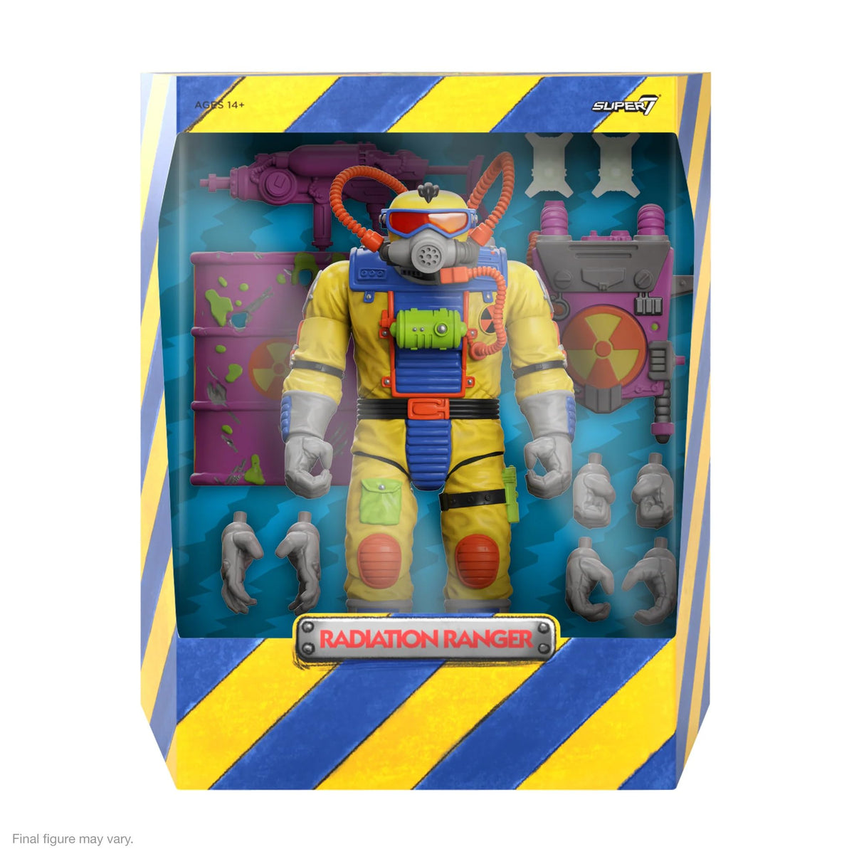 Super7 ULTIMATES! Toxic Crusaders Radiation Ranger - 7" Toxic Crusaders Action Figure with Accessories Classic Cartoon Collectibles and Retro Toys