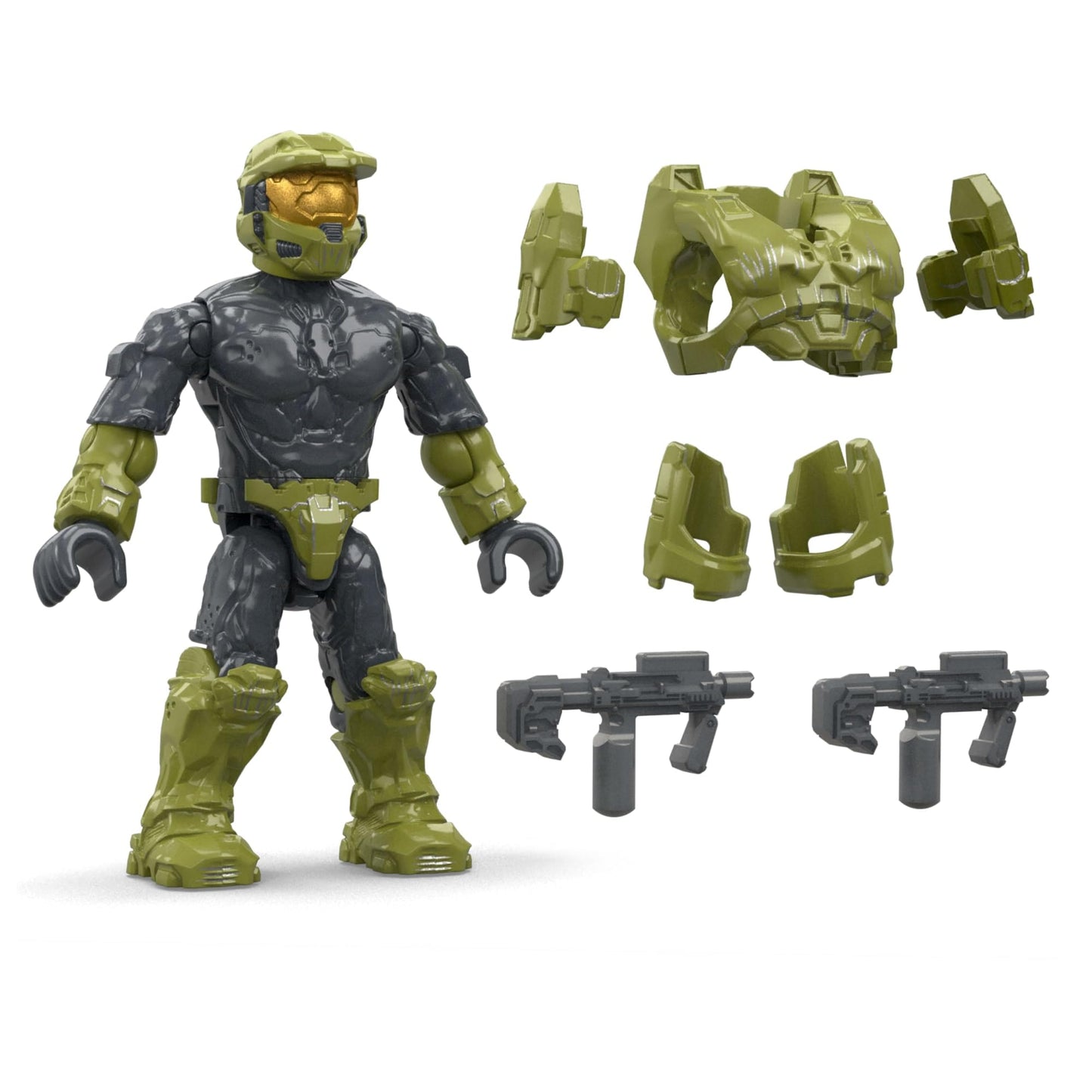 MEGA HALO Action Figures Building Toys Set, Character Pack with 339 Pieces, Poseable Articulation, 2 Inches Tall, Kids or Adult Collectible