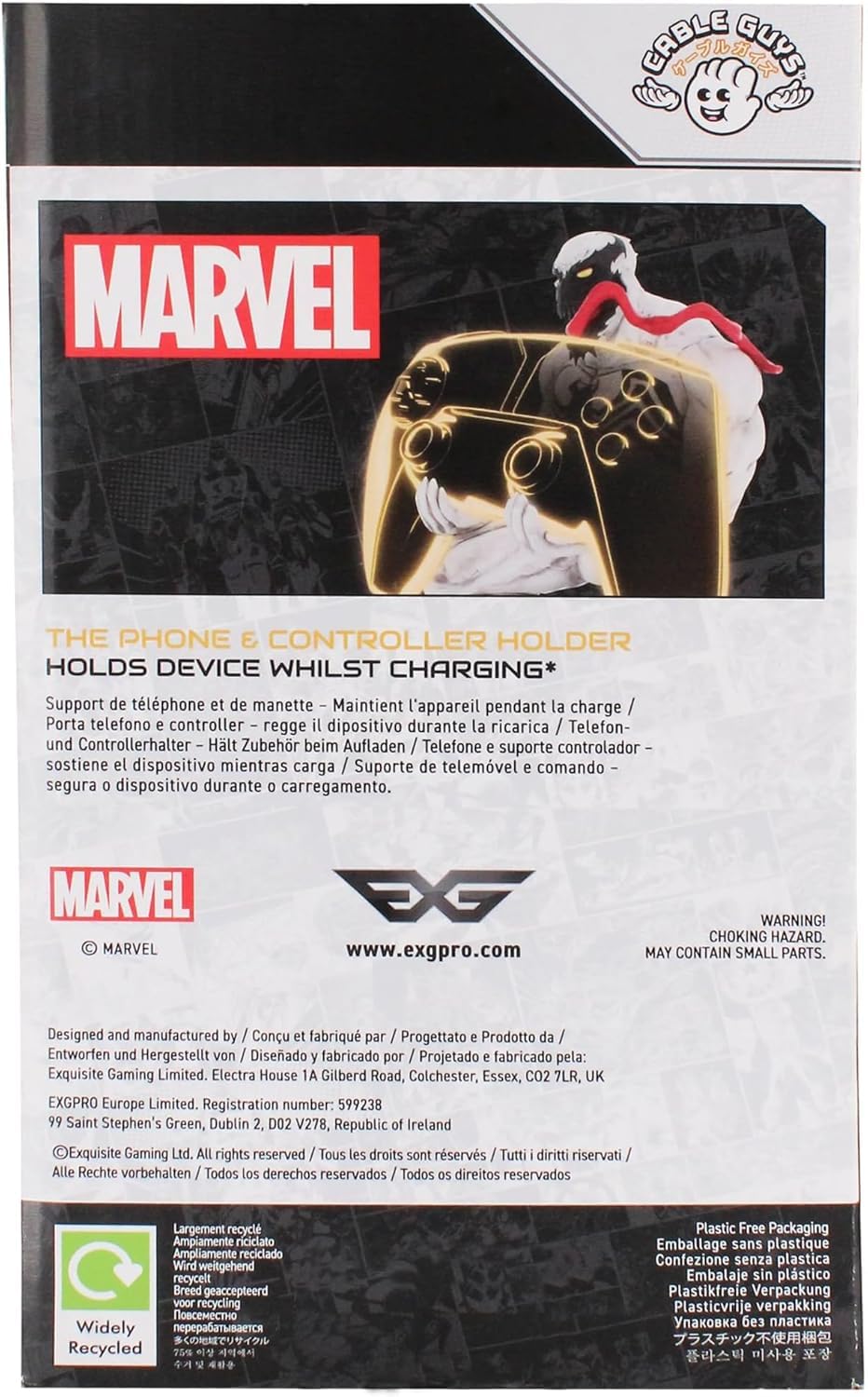 Exquisite Gaming Cable Guys Anti-Venom Controller Holder & Phone Stand, Marvel Collectible Figure, 8.5 in