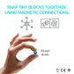 PIXIO Mini Magnetic Blocks Building Toy in The Pixel Art Style with Free App - 5/16" Magnetic Cubes Construction Set - Open Ended Creativity Toy