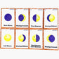 Set of Moon Phase Flash Cards for Toddlers(9 Count) | Kids Learning Flashcard & Montessori Pocket Cards | Perfect for Pre-K Decor Background Wall