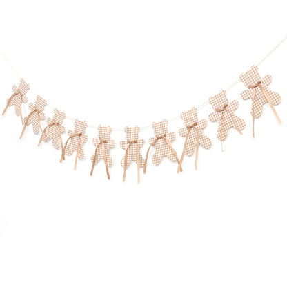 We Can Bearly Wait Garland - Neutral Boho Bear Baby Shower Decor, Teddy Bear Banner, Teddy Bear Birthday Decorations
