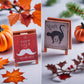 Set of 2 Miniature Holiday A-Frame Signs, Double-Sided Christmas or Halloween Wood Signboards for 1:12 Scale Dollhouse, Festive Decor for Tiered Tray