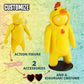 Gang Beasts Yellow Chicken Costume Video Game Fighter Character Figure