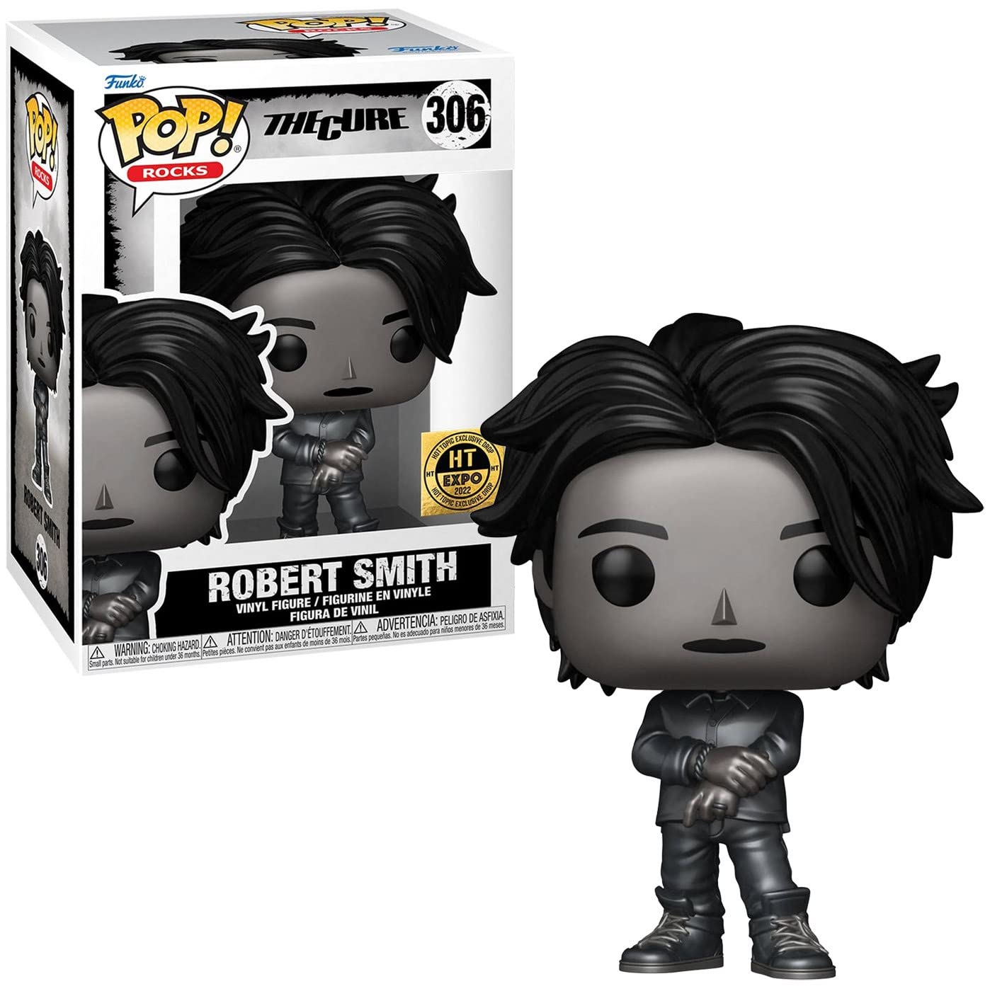 Funko POP Rocks The Cure Robert Smith Vinyl Figure #306 Black Metallic Expo Exclusive