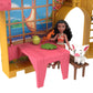 Mattel Disney Princess Toys, Moana Storytime Stackers Doll House with Moana Small Doll, 1 Animal Friend & 9 Accessories, Inspired by Disney Movie
