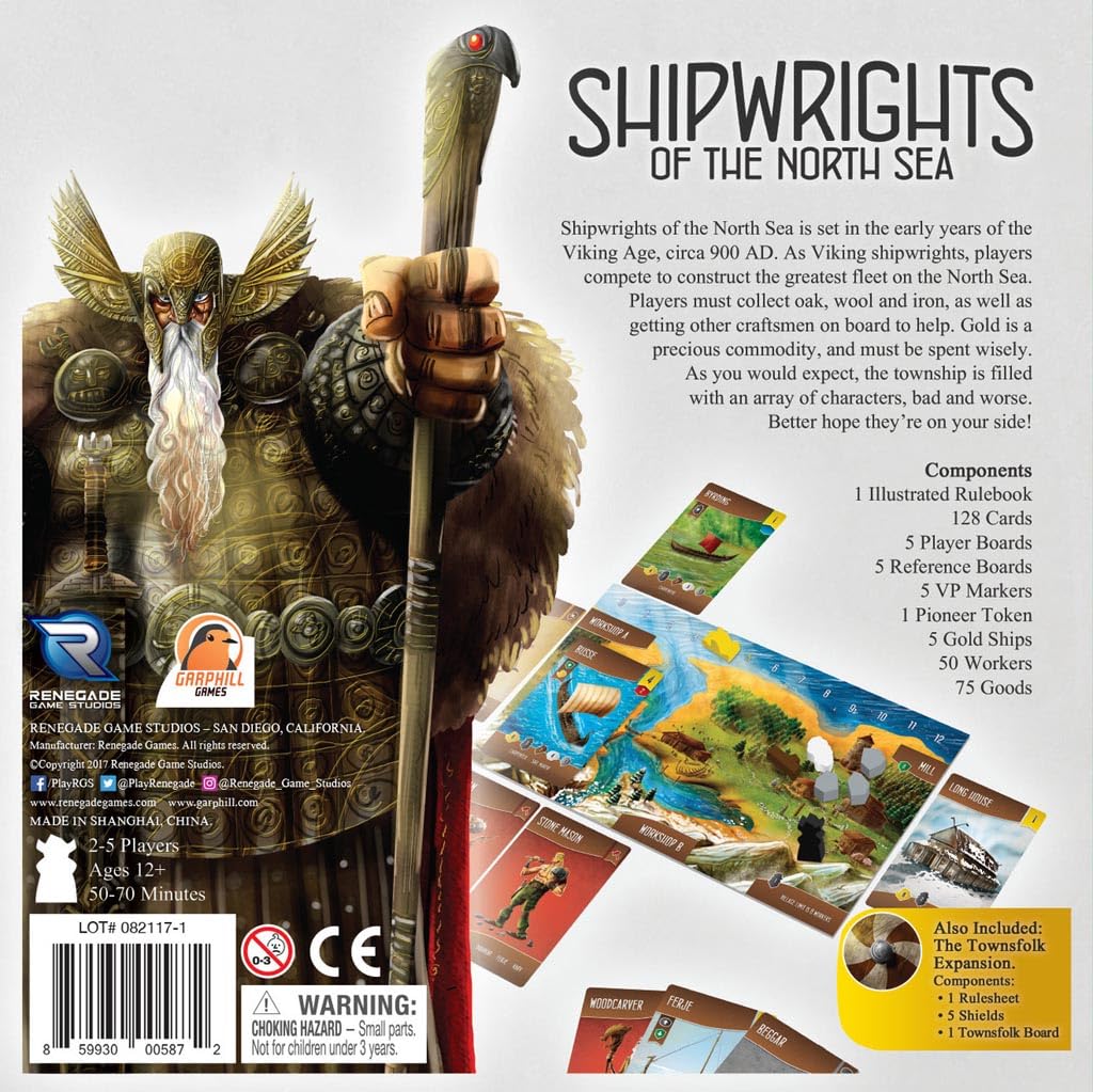 Renegade Game Studios Shipwrights of the North Sea, Viking Strategy Board Game, 2-5 Players