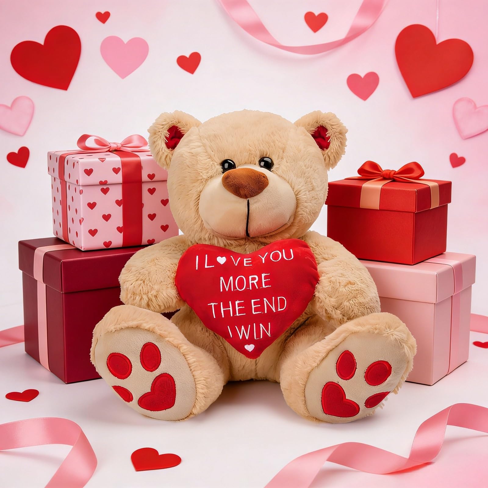 CaseTank Valentines Day Gifts for Her Kids: 10 Inches Teddy Bear Funny Cute Stuffed Animal Plush Present, Valentines Day Birthday Gifts for Him Women