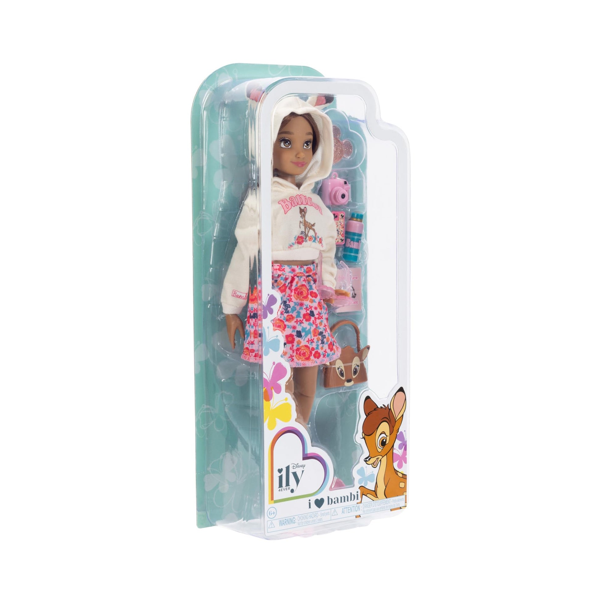 Disney ILY 4EVER Fashion Dolls Inspired By Bambi 11.5" Tall with 13 Points of Articulation, Glittery Mickey Ring Included for You!
