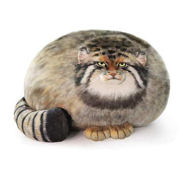 Pallas Cat Stuffed Animal, 45cm/18inch Steppe Cat Plush Cute Plushies for Girls,Kitten Soft Plush Throw Pillow Doll Big Plush Toy Decoration Doll Gift