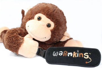 Hugo Warmkins Original 18" Weighted Sensory Plush Monkey Feels Like a Warm-Hug,Therapeutic,Calming,Comforting.Hot/Cold,Microwavable,Doubles as