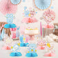 Gender Reveal Honeycomb Centerpieces Set - 9 PCS Baby Shower Table Decorations with Unicorn, Bear, Bottle, Pacifier & Crown Designs, Includes Clear