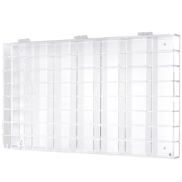 Clear Display Case Wall Cabinet for Hot Small Toy Wheels 1/64 Scale Matchbox Toy Cars Collection Storage Display (56 Slots, 24" X 14")