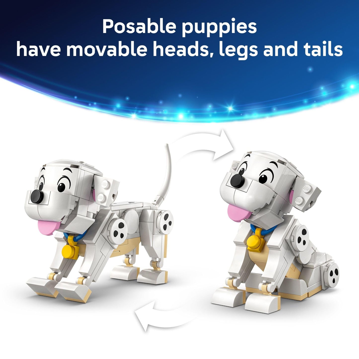 LEGO Disney Lucky & Penny 101 Dalmatians Puppies Kids Toy - Pretend Play Set for Boys and Girls, Ages 6+ Who Love Animals - Learning and Educational