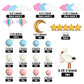 Gender Reveal Cake Topper Storks Cake Decorations Cloud Star Moon Hot Air Balloon Pink Blue Balls for Birthday Gender Reveal