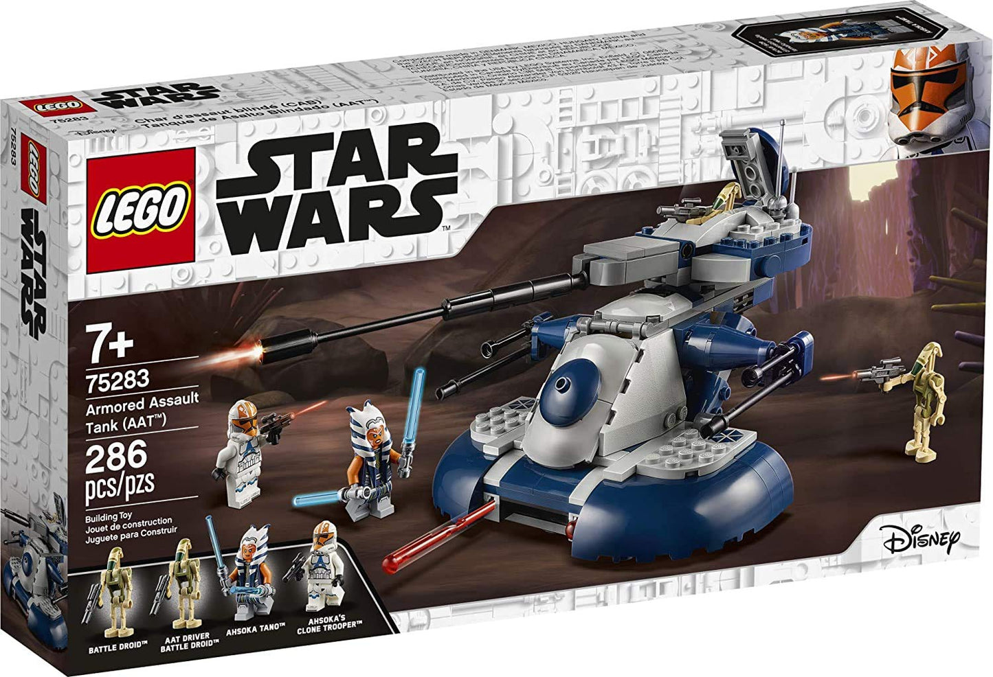 LEGO Star Wars: The Clone Wars Armored Assault Tank (AAT) 75283 Building Kit, Awesome Construction Toy for Kids with Ahsoka Tano Plus Battle Droid