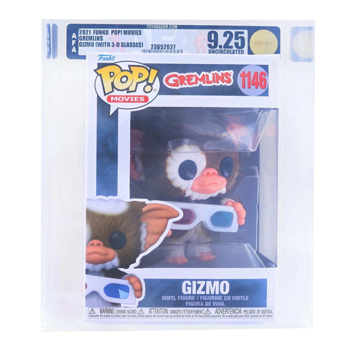 Funko Gremlins POP | Gizmo w/ 3D Glasses | Rated AFA 9.25