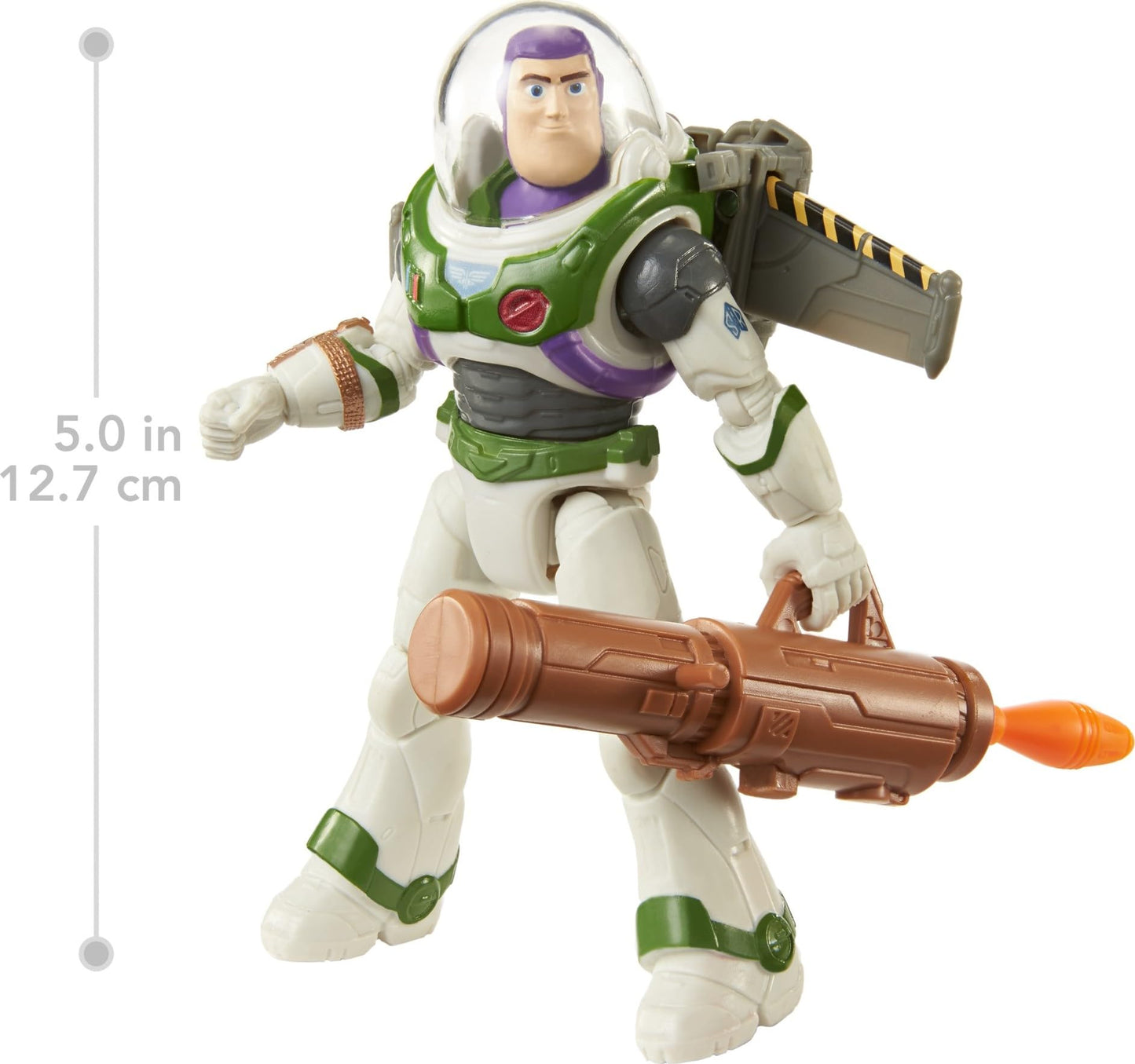 Mattel Disney Pixar Lightyear Action Figure & Accessories, Mission Equipped Buzz Lightyear Figure & Projectiles, Blasting Action
