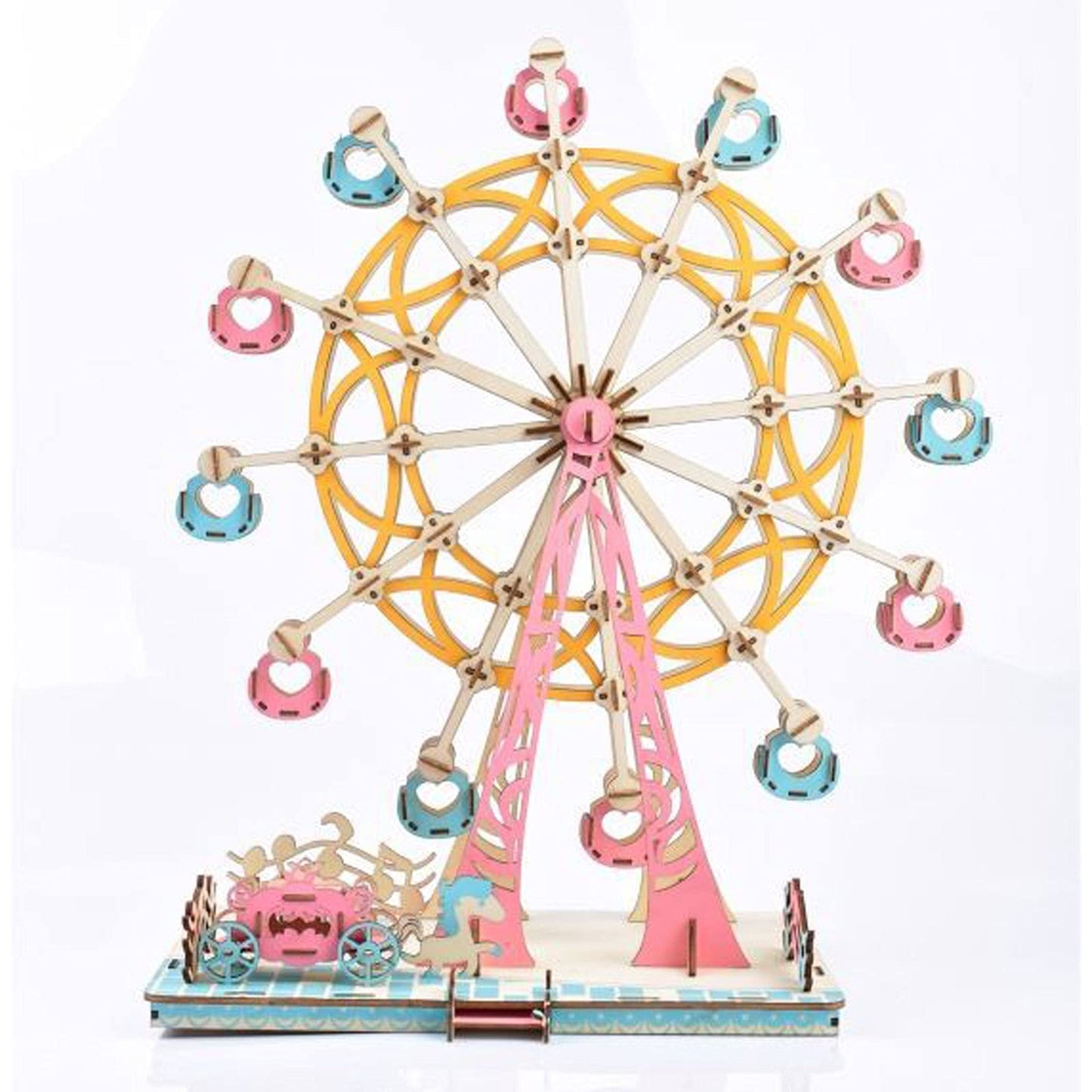 Wooden Ferris Wheel 3D Wooden Puzzle Wooden Building Kit for Birthday Present