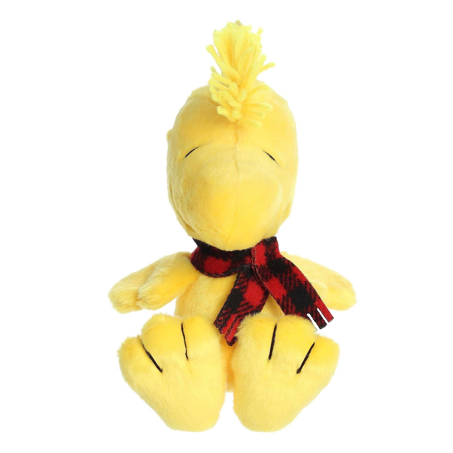 Aurora® Festive Peanuts® Winter Plaid Woodstock Stuffed Animal - Officially Licensed Toys for All Snoopy Fans - Nostalgic Gift for Adults and Birthday
