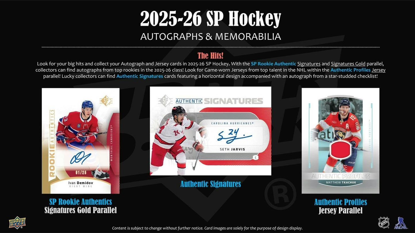 2025-26 Upper Deck SP Hockey Blaster Box