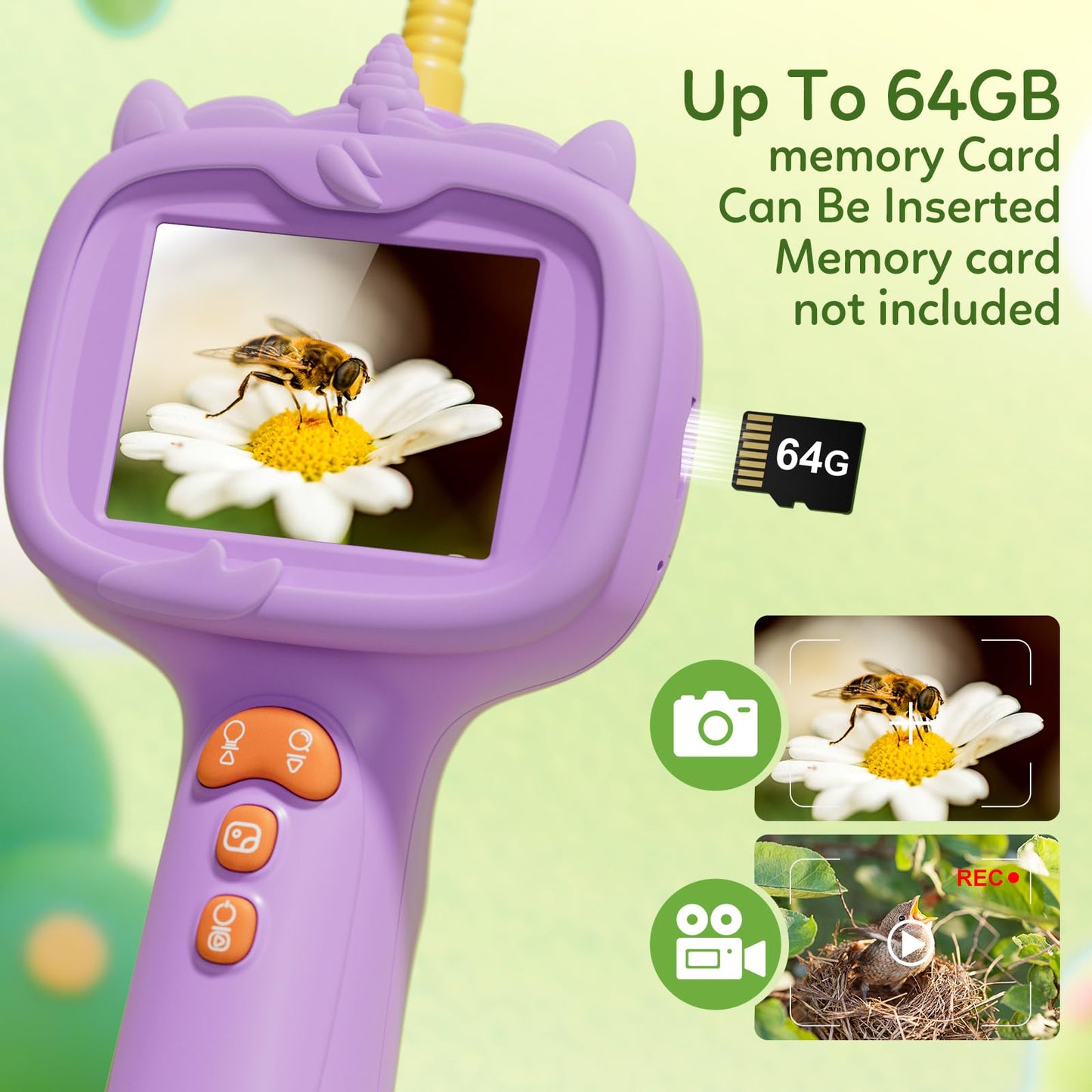 Kids Borescope Toys Camera with Light for 4-10 Years Old Boys Girls