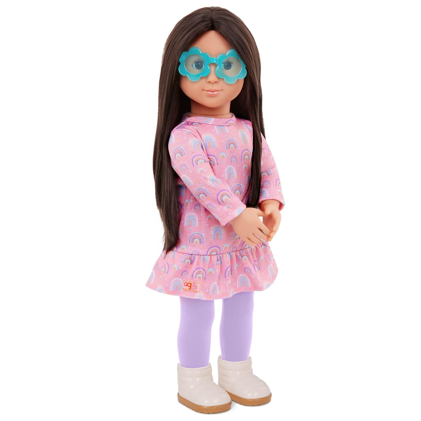 Outfit OG Sparkle Rainbow Dress Costume for 18 Inch Dolls
