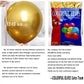 COLORFUL ELVES 12 Inch 100 Pcs Latex Metallic Chrome Balloons Helium Shiny Thicken Balloons Party Decoration (Gold)