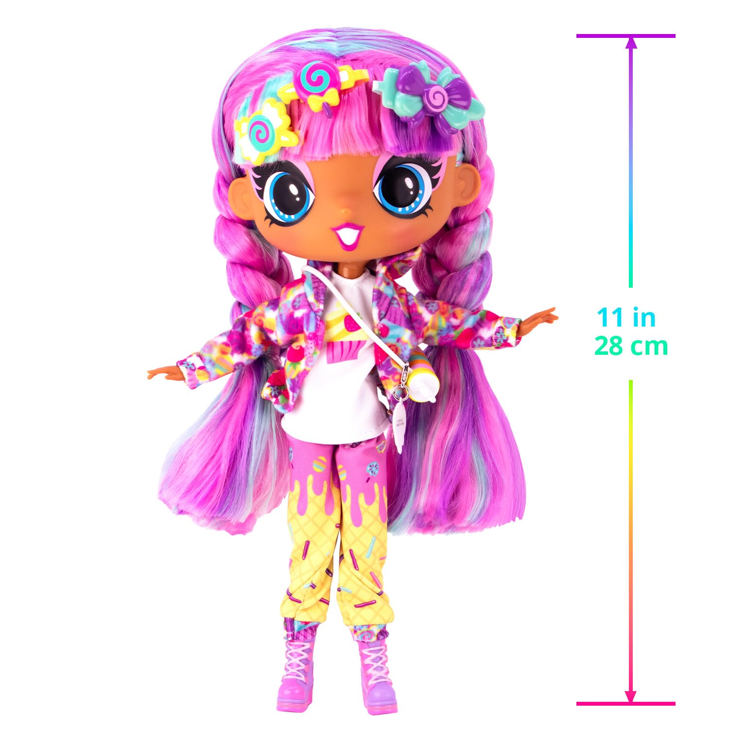 Decora Fashion Girlz 11" Doll - Sweetie Stickers & Endless Style Fun for Creative Play