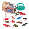 Terra by Battat - 60 Pieces Sea Animals In Tube - Realistic Mini Sea Animal Toys - Sharks, Dolphins, Penguins, Turtles, Crabs & Starfish for Toddlers