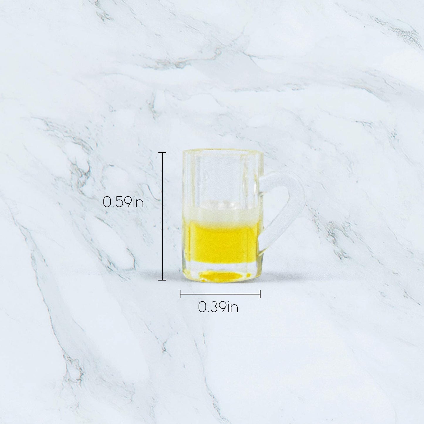 AUEAR, Lovely Mini Plastic Beer Cup Mug Model Mugs Miniature Cups for Accessories (20 Pieces)