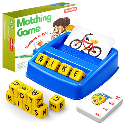 HahaGift Educational Toys for 3-5 Year Old Boy Girl Gifts, Matching Letter Learning Games Activities, Ideal Christmas Birthday Gift for Toddler Kids