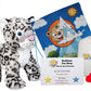 Make Your Own Stuffed Animal Winter The Snow Leopard 16"- No Sew - Kit with Cute Backpack!