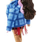 Barbie Extra Doll and Accessories with Pink-Streaked Crimped Hair in Jersey Dress with Pet Corgi
