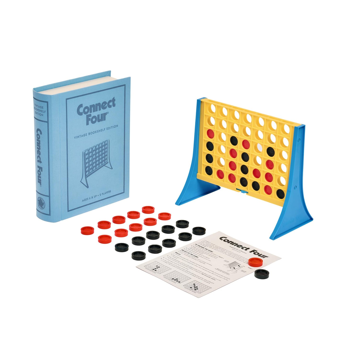 WS Game Company Connect Four Vintage Bookshelf Edition