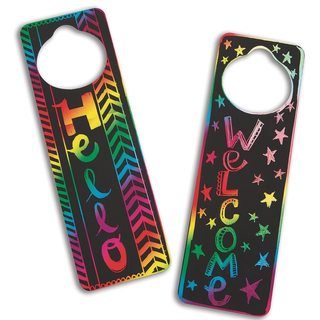 Scratch Door Hangers Craft Kit (Pack of 48)