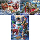 Bits and Pieces - Value Set of Three (3) 1000 Piece Jigsaw Puzzles for Adults - Each Puzzle Measures 20" X 27" - Winter Holiday Forest Animals Jigsaws