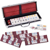 Doublefan Rummy Cube 4 Player Edition, 106 Rummy Cube Game Set with with 4 Plastic Racks in Portable Aluminum Case, Classic Board Game for Adults and